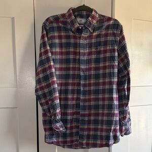 Southern Tide Men's Casual Plaid Shirt - Blue and Red